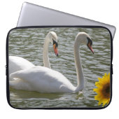 Laptop Schlauch Swan Sonnenblume Laptopschutzhülle (Vorderseite)