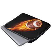 Laptop-Sieb 13" Flaming-Fußball Laptopschutzhülle (Vorne Knopf)