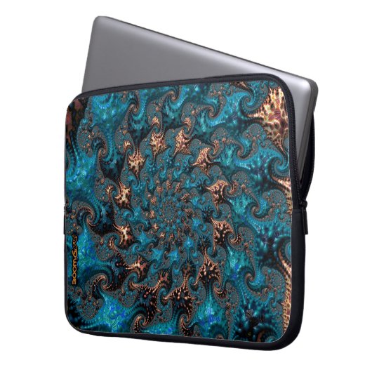 Laptop-Sieb (15") - F1203 "Mondlichtkorallen" 3 Laptopschutzhülle (Vorderseite Links)