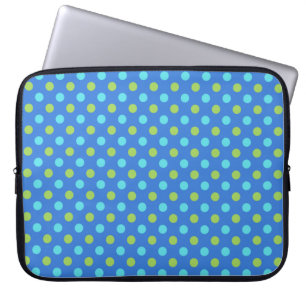 Laptop-Sieb: Blue Moons Polka Dots Muster Laptopschutzhülle