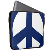 Laptop-Sieb, Blue & White Peace Laptopschutzhülle (Vorne Rechts)
