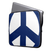 Laptop-Sieb, Blue & White Peace Laptopschutzhülle (Vorderseite Links)