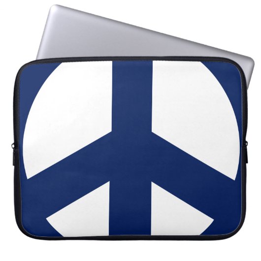 Laptop-Sieb, Blue & White Peace Laptopschutzhülle (Vorderseite)