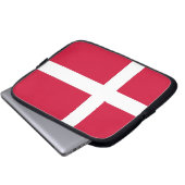 Laptop-Sieb der dänischen Flagge Laptopschutzhülle (Vorne Knopf)