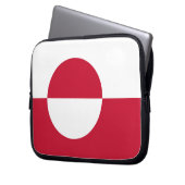 Laptop-Sieb der grönländischen Flagge Laptopschutzhülle (Vorderseite Links)