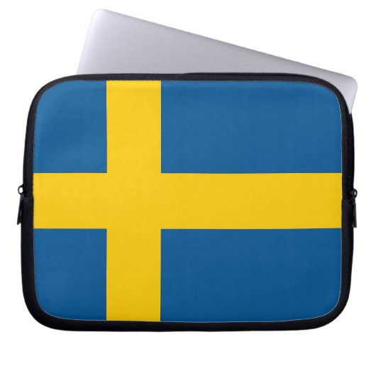 Laptop-Sieb der schwedischen Flagge Laptopschutzhülle (Vorderseite)