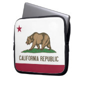 Laptop-Sieb der Staatsflagge in Kalifornien Laptopschutzhülle (Vorderseite Links)