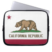 Laptop-Sieb der Staatsflagge in Kalifornien Laptopschutzhülle (Vorderseite)