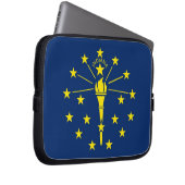 Laptop-Sieb der Staatsflagge Indiana Laptopschutzhülle (Vorne Rechts)