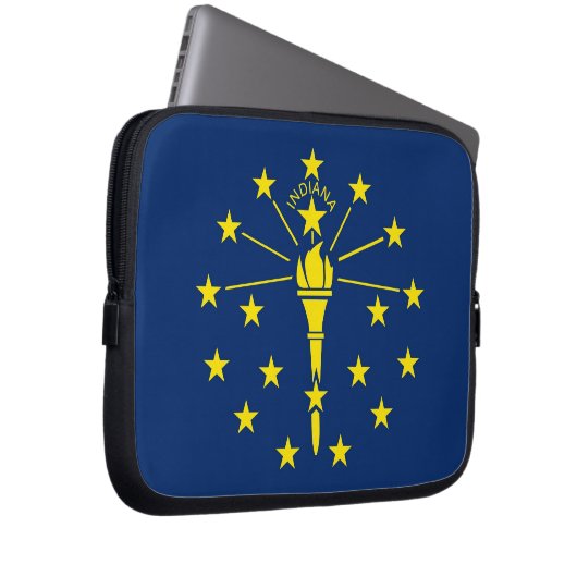 Laptop-Sieb der Staatsflagge Indiana Laptopschutzhülle (Vorne Rechts)