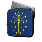 Laptop-Sieb der Staatsflagge Indiana Laptopschutzhülle (Vorderseite Links)