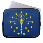Laptop-Sieb der Staatsflagge Indiana Laptopschutzhülle (Vorderseite)