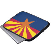 Laptop-Sieb der Staatsflagge von Arizona Laptopschutzhülle (Vorne Knopf)