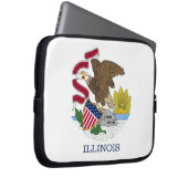 Laptop-Sieb der Staatsflagge von Illinois Laptopschutzhülle (Vorne Rechts)