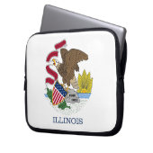 Laptop-Sieb der Staatsflagge von Illinois Laptopschutzhülle (Vorderseite Links)
