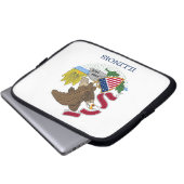 Laptop-Sieb der Staatsflagge von Illinois Laptopschutzhülle (Vorne Knopf)