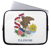 Laptop-Sieb der Staatsflagge von Illinois Laptopschutzhülle (Vorderseite)