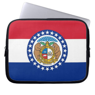 Laptop-Sieb der Staatsflagge von Missouri Laptopschutzhülle