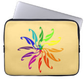 Laptop-Sieb - Farbrad in Leaf-Formen Laptopschutzhülle (Vorderseite)