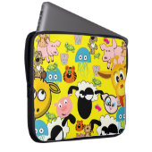 Laptop-Sieb Giraffe, Schwein, Hund, Kätzchen, Scha Laptopschutzhülle (Vorne Rechts)