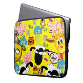 Laptop-Sieb Giraffe, Schwein, Hund, Kätzchen, Scha Laptopschutzhülle (Vorderseite Links)