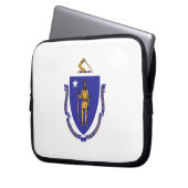 Laptop-Sieb in Massachusetts State Flag Laptopschutzhülle (Vorderseite Links)