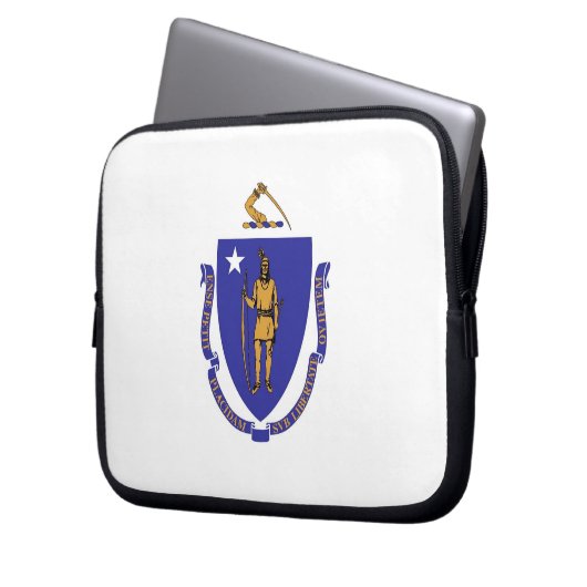 Laptop-Sieb in Massachusetts State Flag Laptopschutzhülle (Vorderseite Links)