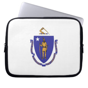 Laptop-Sieb in Massachusetts State Flag Laptopschutzhülle