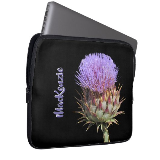 Laptop-Sieb - Lila Fleck mit Namen Laptopschutzhülle (Vorne Rechts)