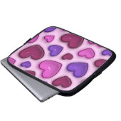 Laptop-Sieb mit 3D-Glossy Hearts Laptopschutzhülle (Vorne Knopf)