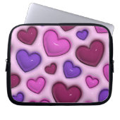 Laptop-Sieb mit 3D-Glossy Hearts Laptopschutzhülle (Vorderseite)