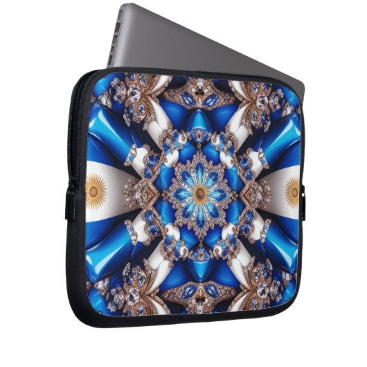 Laptop-Sieb mit argentinischem Colordesign Laptopschutzhülle (Vorne Rechts)