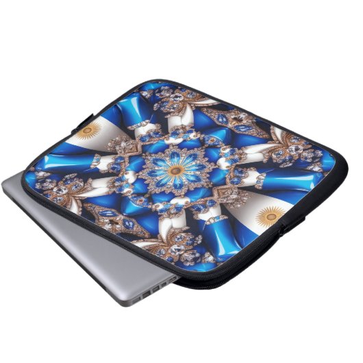 Laptop-Sieb mit argentinischem Colordesign Laptopschutzhülle (Vorne Knopf)