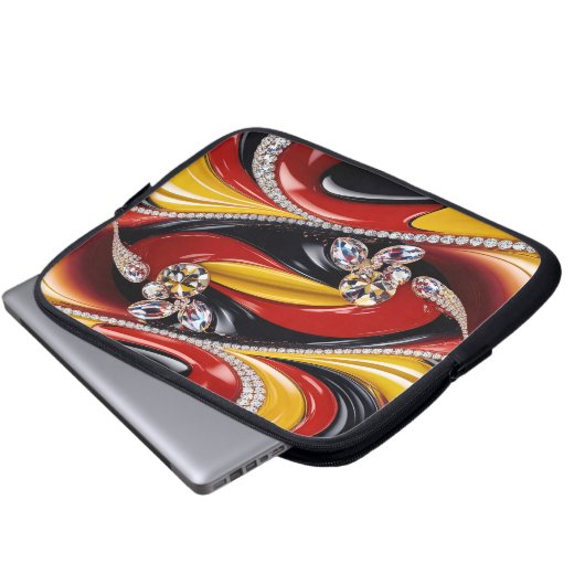 Laptop-Sieb mit belgischem Farbdesign Laptopschutzhülle (Vorne Knopf)