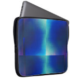 Laptop-Sieb mit blau-türkisfarbenem Design Laptopschutzhülle (Vorne Rechts)