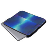 Laptop-Sieb mit blau-türkisfarbenem Design Laptopschutzhülle (Vorne Knopf)