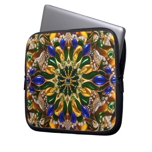 Laptop-Sieb mit brasilianischem Farbdesign Laptopschutzhülle (Vorderseite Links)