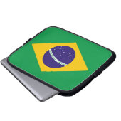 Laptop-Sieb mit brasilianischer Flagge Laptopschutzhülle (Vorne Knopf)