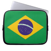 Laptop-Sieb mit brasilianischer Flagge Laptopschutzhülle (Vorderseite)