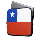 Laptop-Sieb mit chilenischer Flagge Laptopschutzhülle (Vorderseite Links)