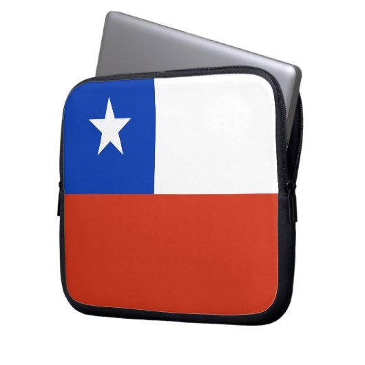 Laptop-Sieb mit chilenischer Flagge Laptopschutzhülle (Vorderseite Links)