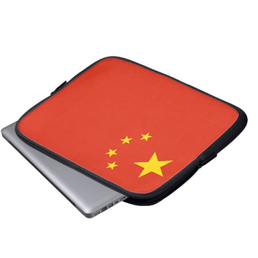 Laptop-Sieb mit chinesischer Flagge Laptopschutzhülle (Vorne Knopf)
