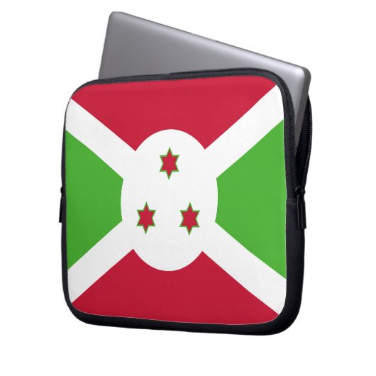 Laptop-Sieb mit der Flagge Burundis Laptopschutzhülle (Vorderseite Links)