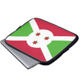 Laptop-Sieb mit der Flagge Burundis Laptopschutzhülle (Vorne Knopf)