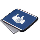 Laptop-Sieb mit der Flagge des Wyoming-Staates Laptopschutzhülle (Vorne Knopf)