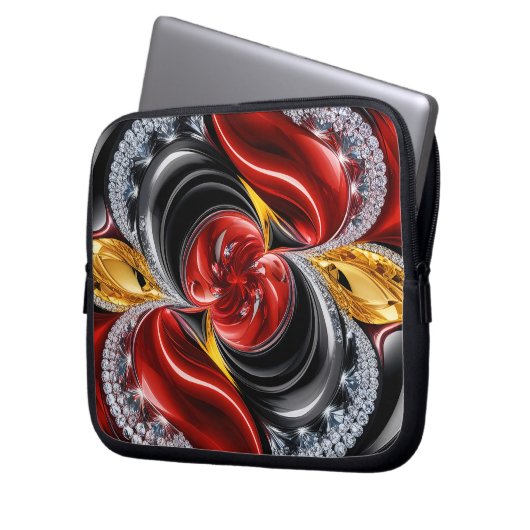 Laptop-Sieb mit deutschem Farbdesign Laptopschutzhülle (Vorderseite Links)