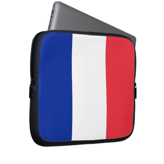 Laptop-Sieb mit französischer Flagge Laptopschutzhülle (Vorne Rechts)