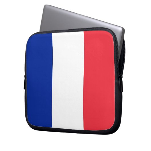 Laptop-Sieb mit französischer Flagge Laptopschutzhülle (Vorderseite Links)