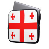 Laptop-Sieb mit georgischer Flagge Laptopschutzhülle (Vorderseite Links)