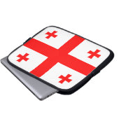 Laptop-Sieb mit georgischer Flagge Laptopschutzhülle (Vorne Knopf)
